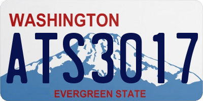 WA license plate ATS3017