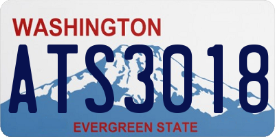 WA license plate ATS3018