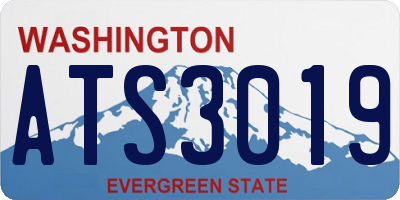 WA license plate ATS3019