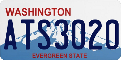 WA license plate ATS3020