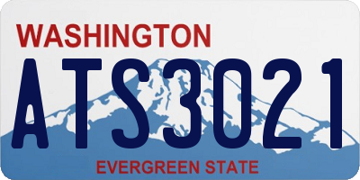 WA license plate ATS3021