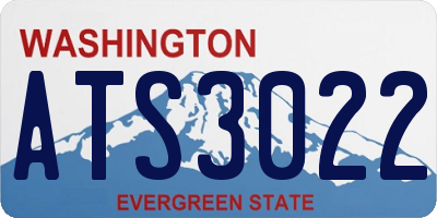 WA license plate ATS3022
