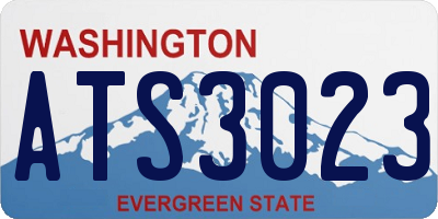 WA license plate ATS3023