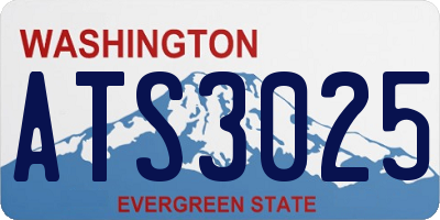 WA license plate ATS3025