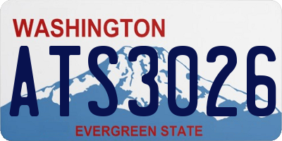 WA license plate ATS3026