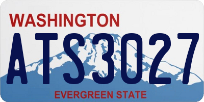 WA license plate ATS3027