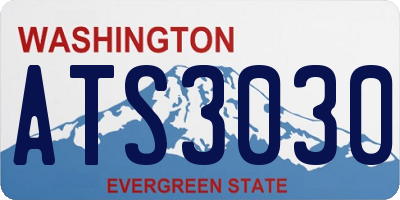 WA license plate ATS3030