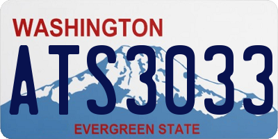 WA license plate ATS3033
