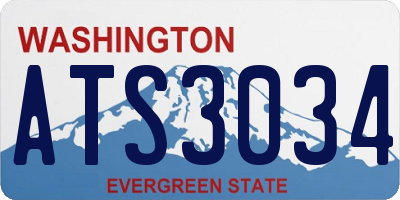 WA license plate ATS3034