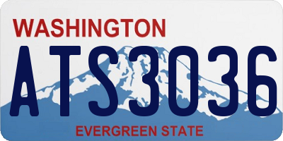 WA license plate ATS3036