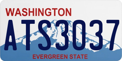 WA license plate ATS3037