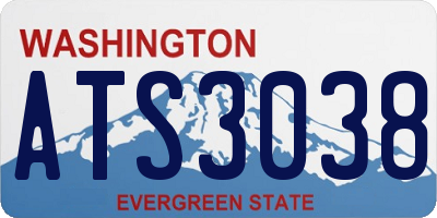 WA license plate ATS3038