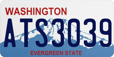 WA license plate ATS3039