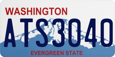 WA license plate ATS3040
