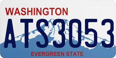 WA license plate ATS3053