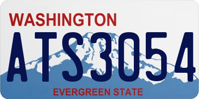 WA license plate ATS3054