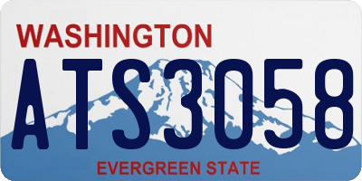 WA license plate ATS3058