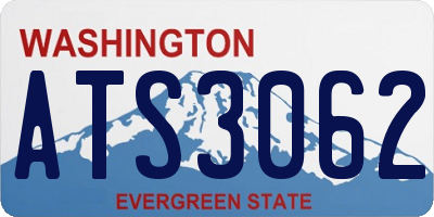 WA license plate ATS3062