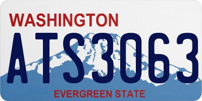 WA license plate ATS3063