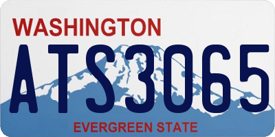 WA license plate ATS3065