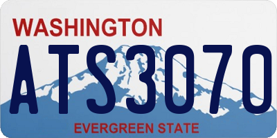 WA license plate ATS3070