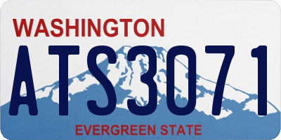 WA license plate ATS3071