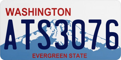 WA license plate ATS3076