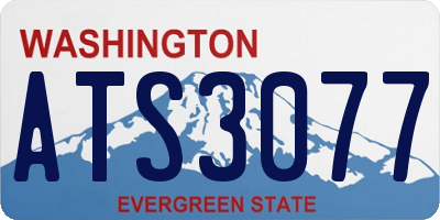 WA license plate ATS3077