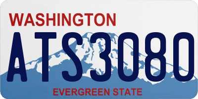 WA license plate ATS3080