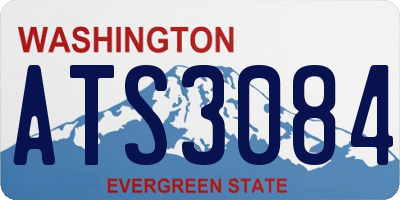 WA license plate ATS3084
