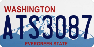 WA license plate ATS3087
