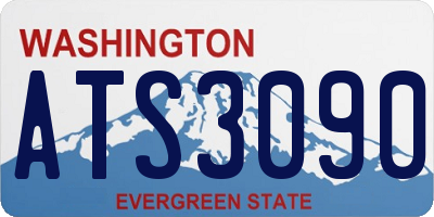 WA license plate ATS3090