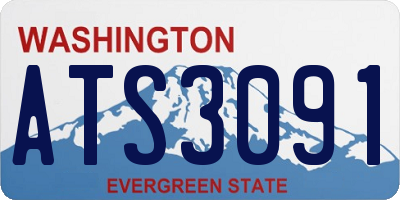 WA license plate ATS3091