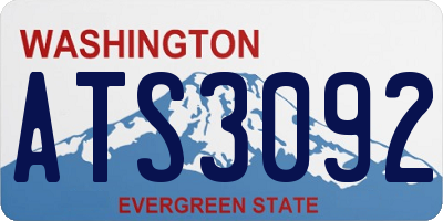 WA license plate ATS3092