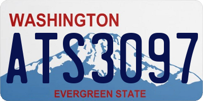 WA license plate ATS3097