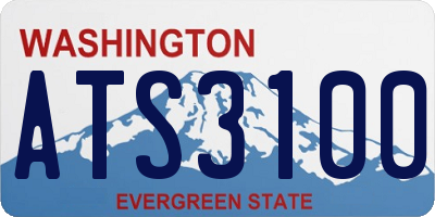 WA license plate ATS3100
