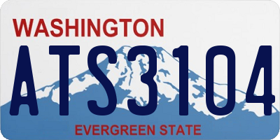 WA license plate ATS3104