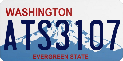 WA license plate ATS3107