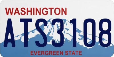 WA license plate ATS3108