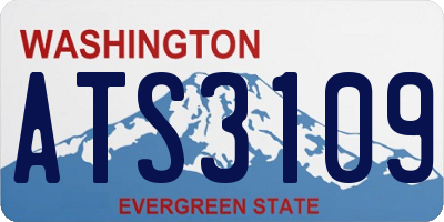 WA license plate ATS3109
