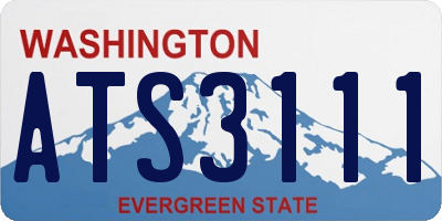 WA license plate ATS3111