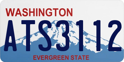 WA license plate ATS3112