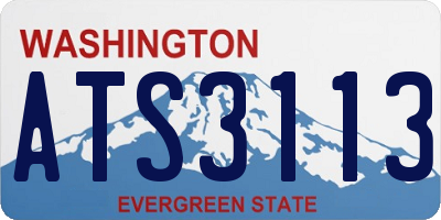 WA license plate ATS3113