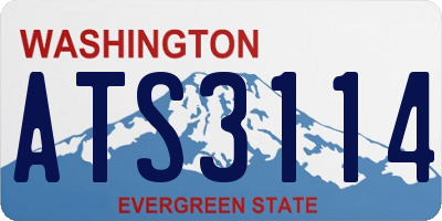 WA license plate ATS3114