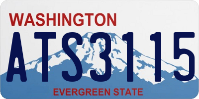 WA license plate ATS3115