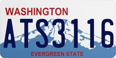 WA license plate ATS3116