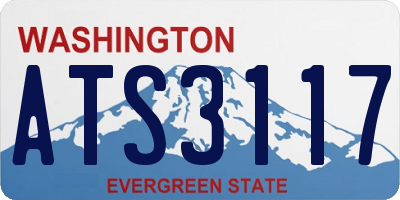 WA license plate ATS3117