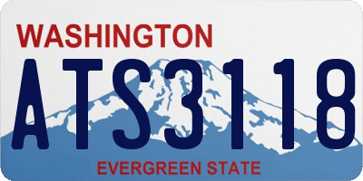 WA license plate ATS3118