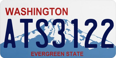WA license plate ATS3122