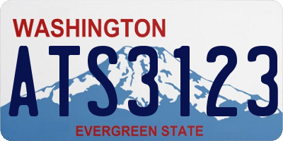 WA license plate ATS3123